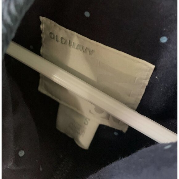 Old Navy Girls Size Small 4 6 Navy Blue Full Zip Winter Coat Jacket Hooded Polka - Picture 3 of 3